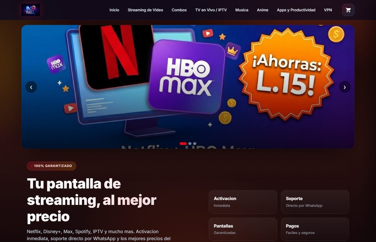 Portada de ClauVIP, catálogo de streaming.